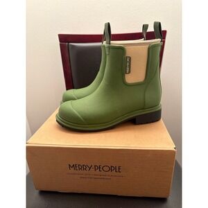 New Merry People Bobbi Boot Enhanced Traction Green Waterproof Ankle Boots 36EU